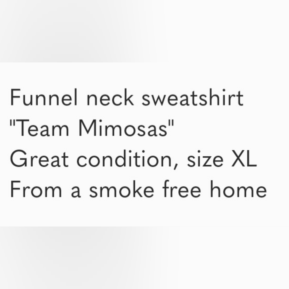 Team Mimosas Funnel Neck Shirt, XL - Picture 5 of 5